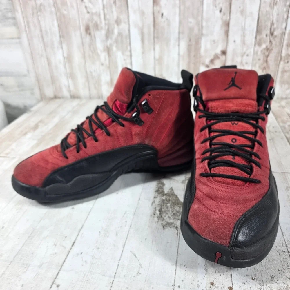 Jordan 12‎ Retro Reverse Flu Game Varsity Red Black CT8013-602 Mens 8.5